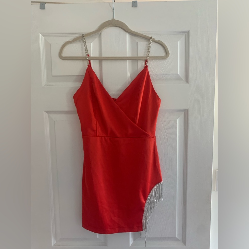 Red Sequin Mini Dress Size Medium
